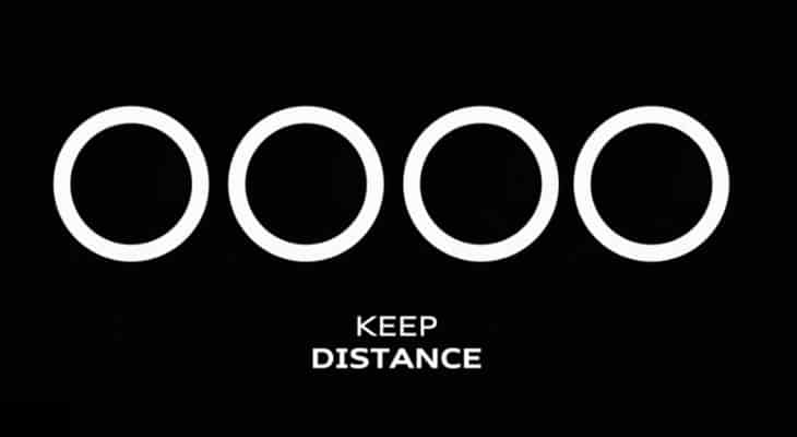 Logo Audi Keep Distance - Logotipi distanziamento sociale