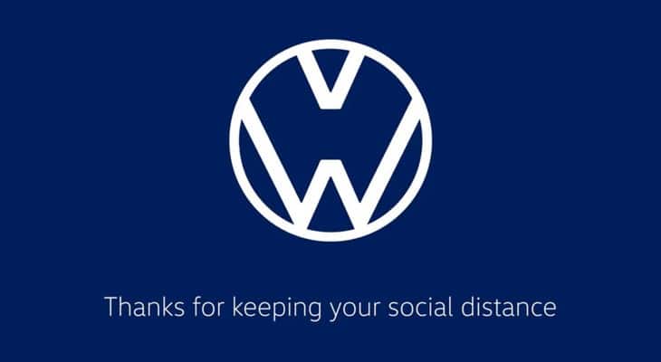Logo Volkswagen distanziato - Logotipi distanziamento sociale