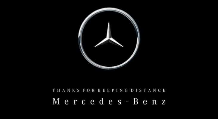 Logo Mercedes Benz Keeping distance - Logotipi distanziamento sociale