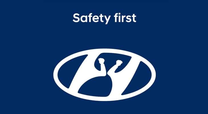 Logo Hyundai saluto con il gomito