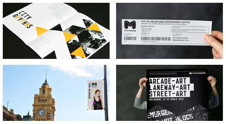 Applicazioni logo Melbourne