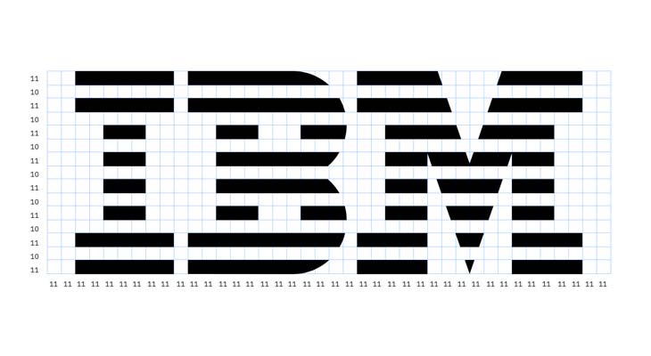 Griglia logo 8 bar IBM