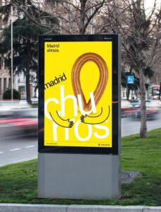 Pubblicità statica del city branding di Madrid
