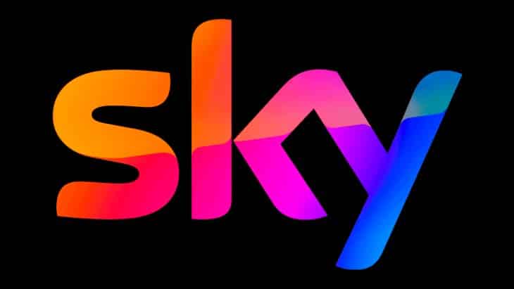 Logo Sky negativo colorato